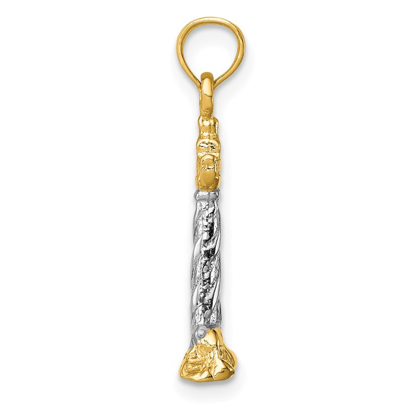 14K with White Rhodium 3-D St. Augustine Lighthouse Pendant K4146
