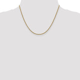 14K 26 inch 1.5mm Semi-Solid Round Box with Lobster Clasp Chain BC140