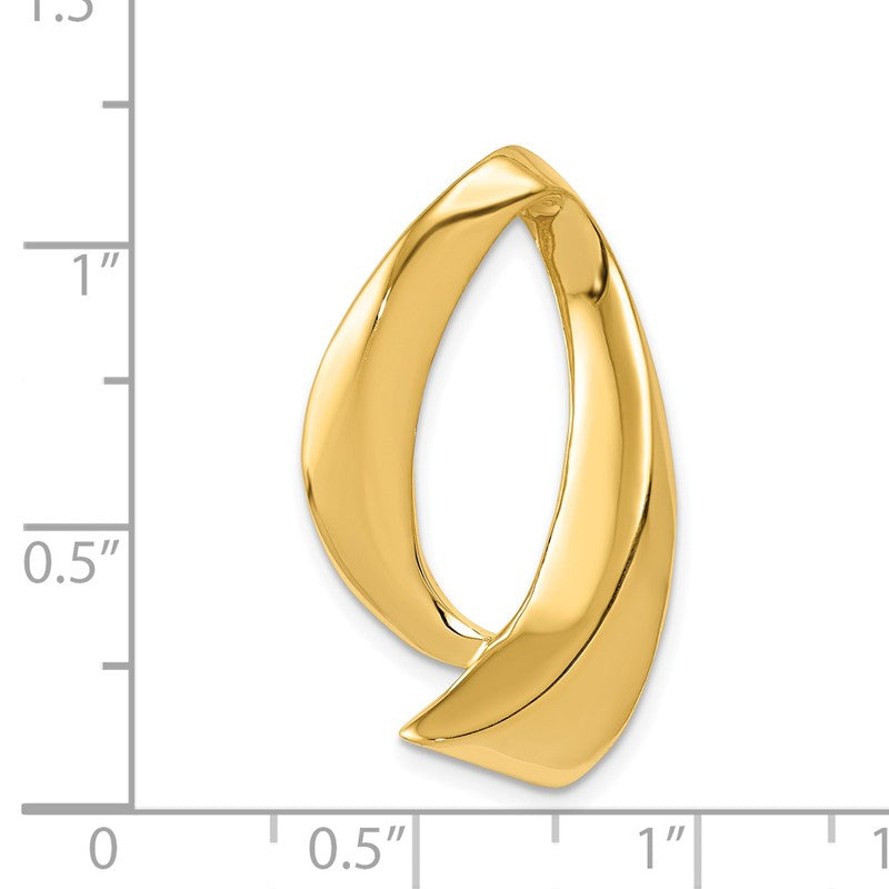 14k Polished Slide Fits up to 8mm Regular/10mm Fancy or Reversible Omega CS31
