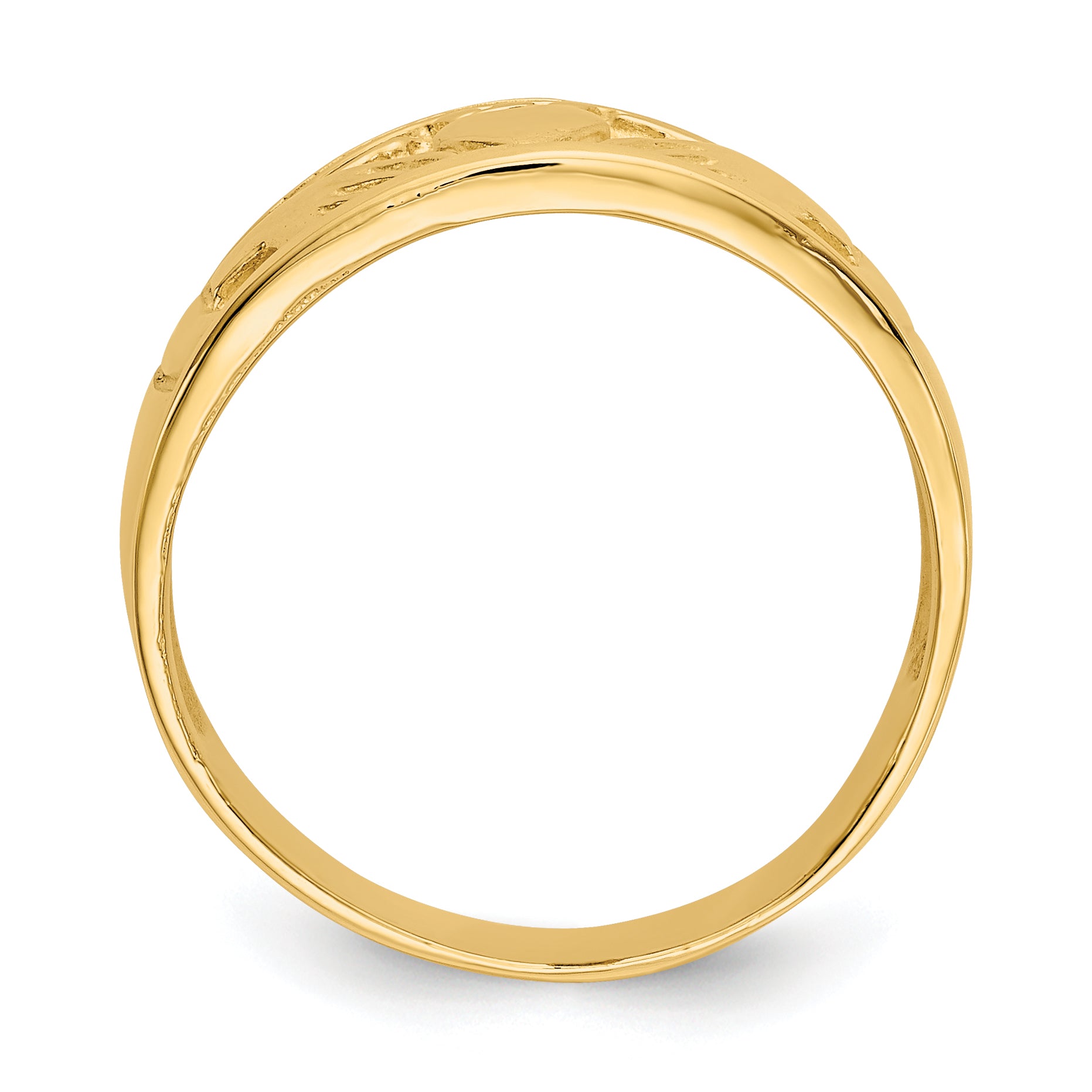 14k Ladies Polished Claddagh Band K3854