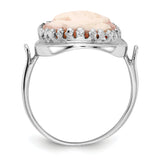 14k White Gold Cameo Ring Y4479CAM