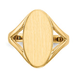 14k 9.0x16.5mm Closed Back Signet Ring RS185
