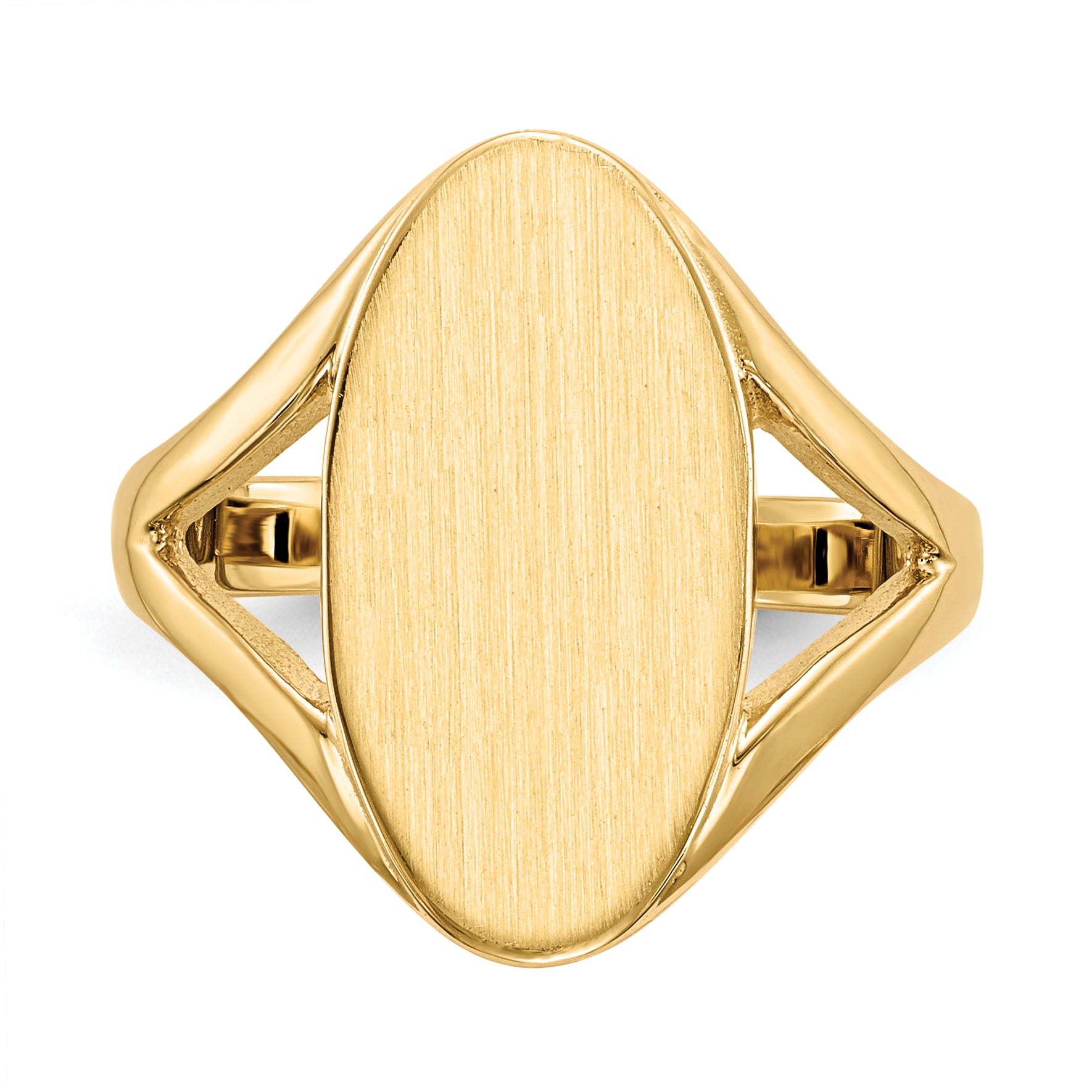 14k 9.0x16.5mm Closed Back Signet Ring RS185