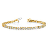 14k Complete 6.15 carat Round AAA Diamond 3-prong 7 inch Tennis Bracelet X2841AAA