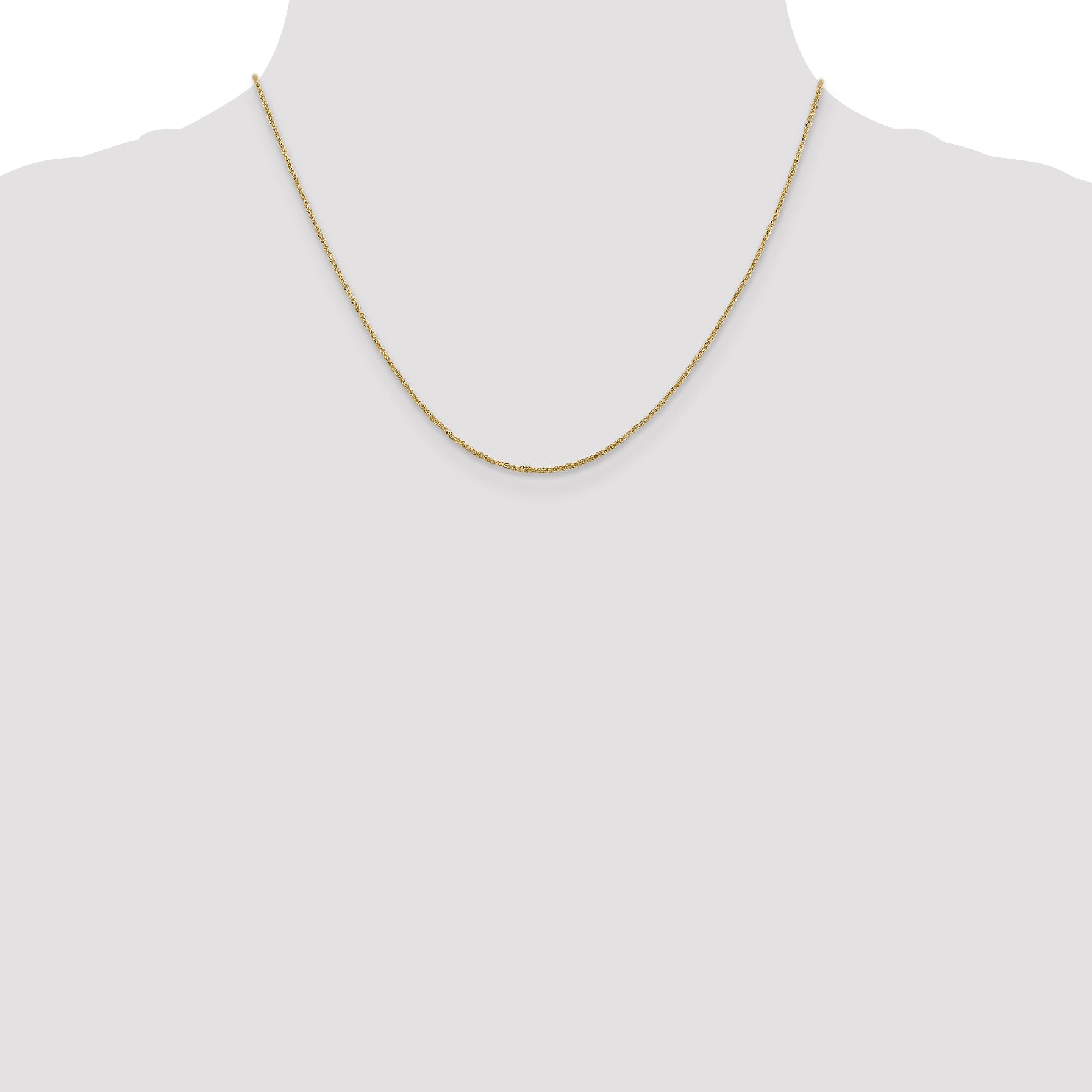 14K 14 inch 1.1mm Ropa with Spring Ring Clasp Chain RPA020