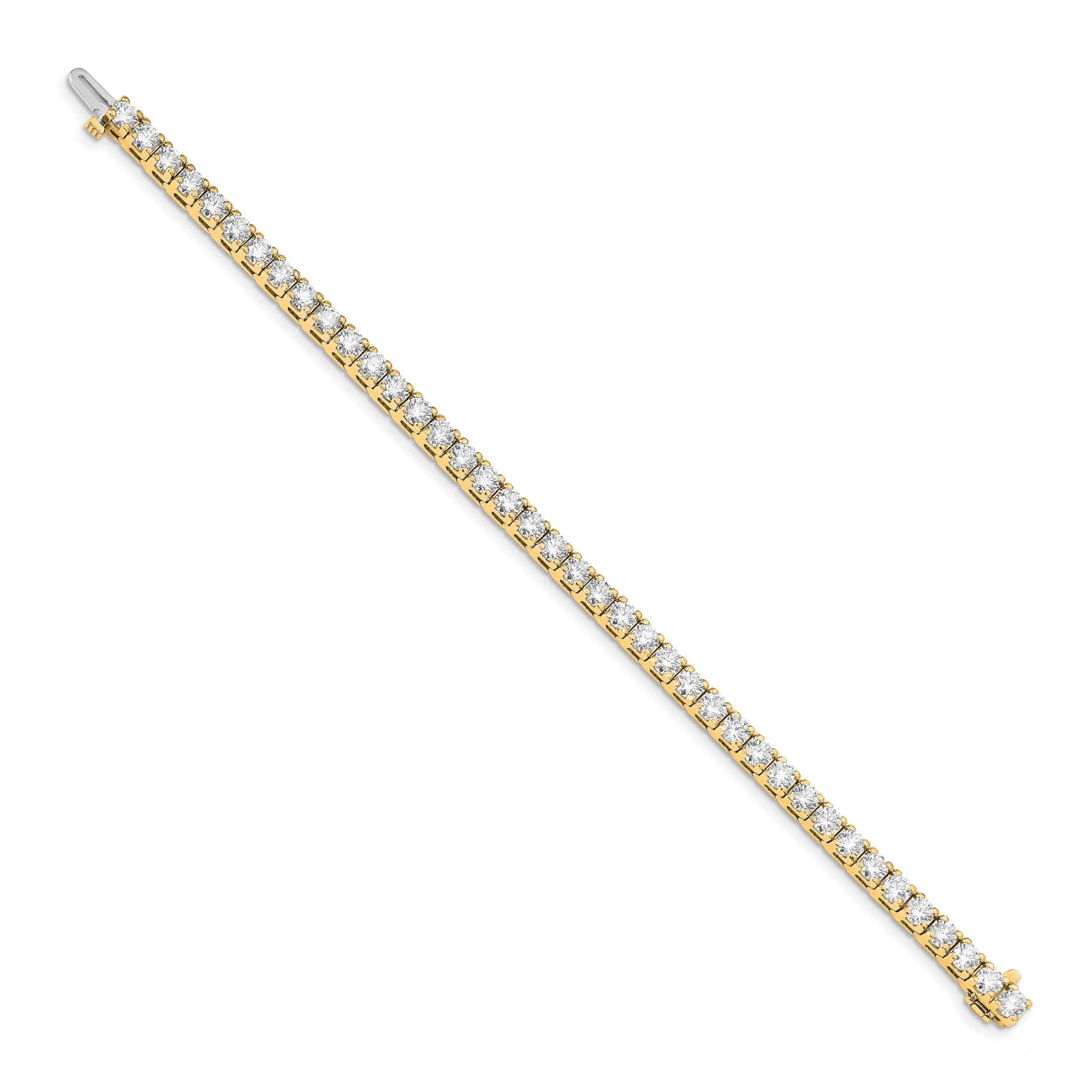14k Complete 10.8 carat Round A Diamond 4-prong 7 inch Tennis Bracelet X2046A