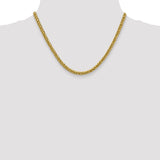 14K 26 inch 4.65mm Semi-Solid 3-Wire Wheat with Lobster Clasp Chain BC178