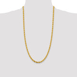 14K 26 inch 4.75mm Semi Solid Rope with Lobster Clasp Chain BC169