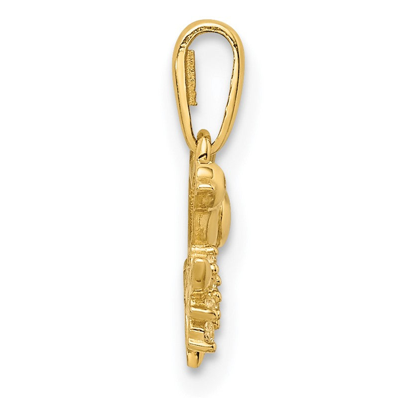 14K Bird on a Branch CZ Pendant YC1317