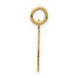 14k Small Elongated Number 72 Charm LES72
