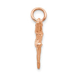 14K Rose Gold Polished 3-D Ballerina Charm K940