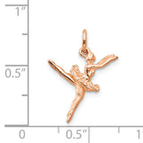 14K Rose Gold Polished 3-D Ballerina Charm K940