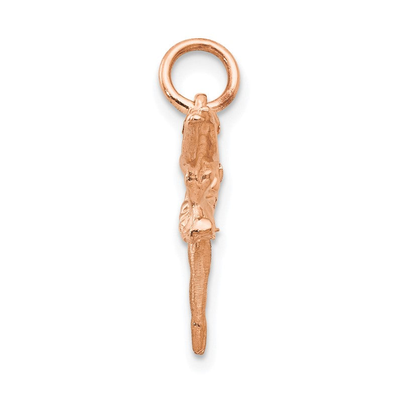 14K Rose Gold Polished 3-D Ballerina Charm K940