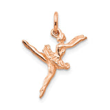 14K Rose Gold Polished 3-D Ballerina Charm K940