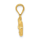 14k Polished Open-Backed Comedy/Tragedy Pendant D1245