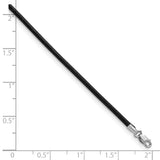 14k White Gold Clasp 2mm 16 inch Black Leather Cord Necklace XG261