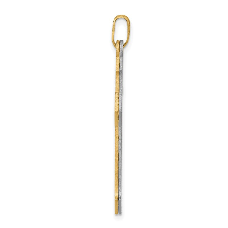 14k Two-tone Passion Cross Pendant XK610