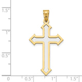 14k Two-tone Passion Cross Pendant XK610