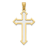 14k Two-tone Passion Cross Pendant XK610