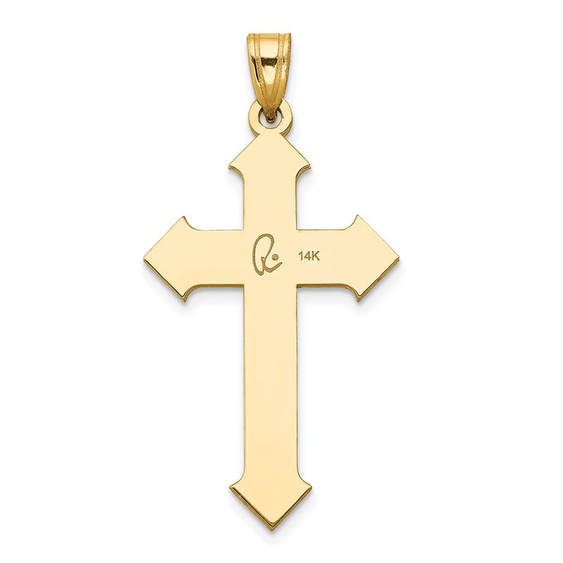 14k Two-tone Passion Cross Pendant XK610