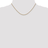 14K 10 inch 1.7mm Ropa with Lobster Clasp Anklet RPA028