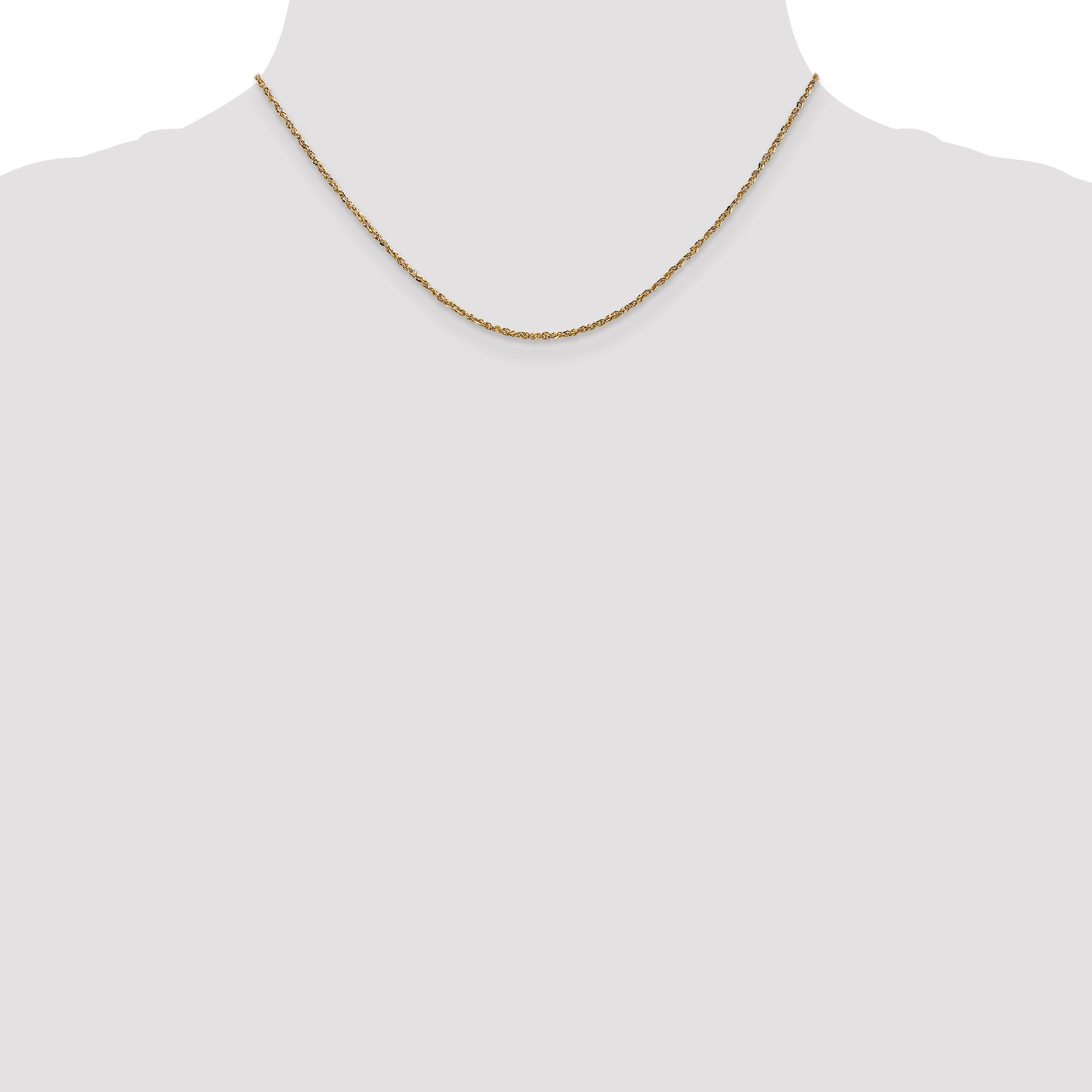 14K 10 inch 1.7mm Ropa with Lobster Clasp Anklet RPA028
