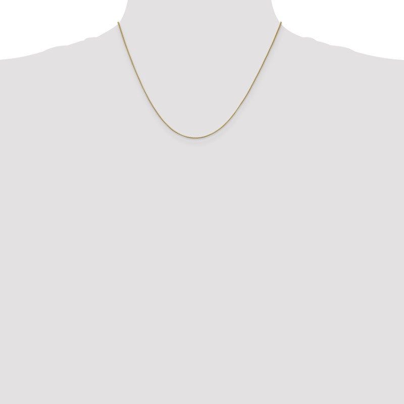 14K 14 inch .7mm Box with Lobster Clasp Chain BOX075
