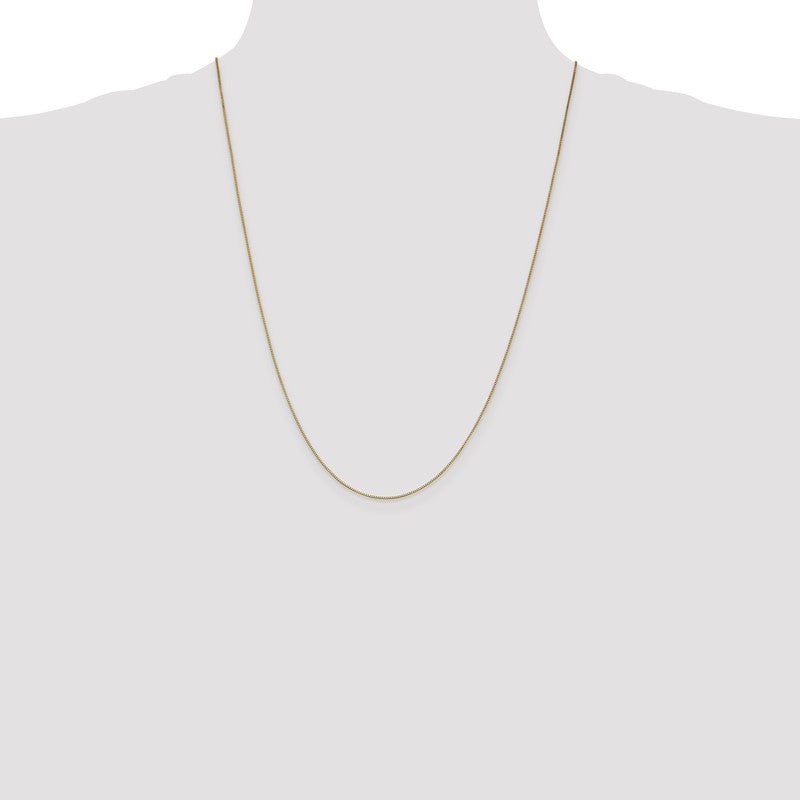 14K 14 inch .7mm Box with Lobster Clasp Chain BOX075