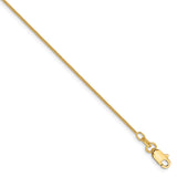 14K 14 inch .7mm Box with Lobster Clasp Chain BOX075