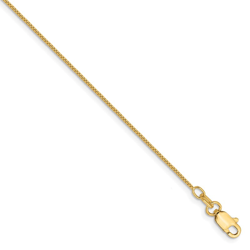 14K 14 inch .7mm Box with Lobster Clasp Chain BOX075