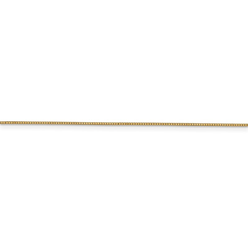 14K 14 inch .7mm Box with Lobster Clasp Chain BOX075