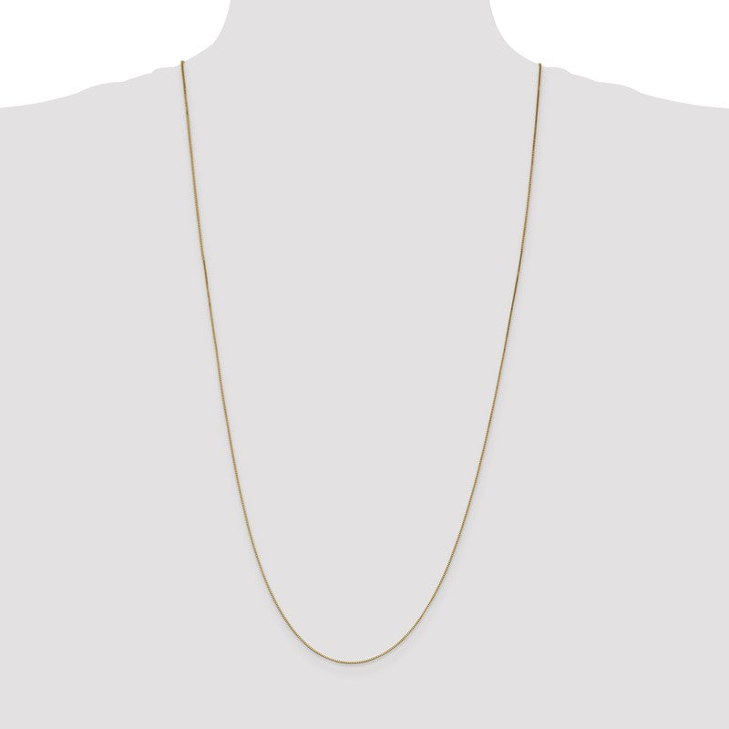14K 14 inch .7mm Box with Lobster Clasp Chain BOX075