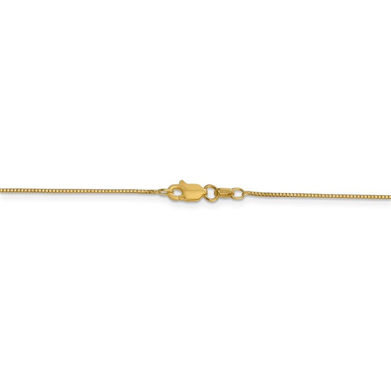 14K 14 inch .7mm Box with Lobster Clasp Chain BOX075