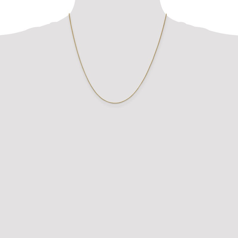 14K 14 inch .7mm Box with Lobster Clasp Chain BOX075
