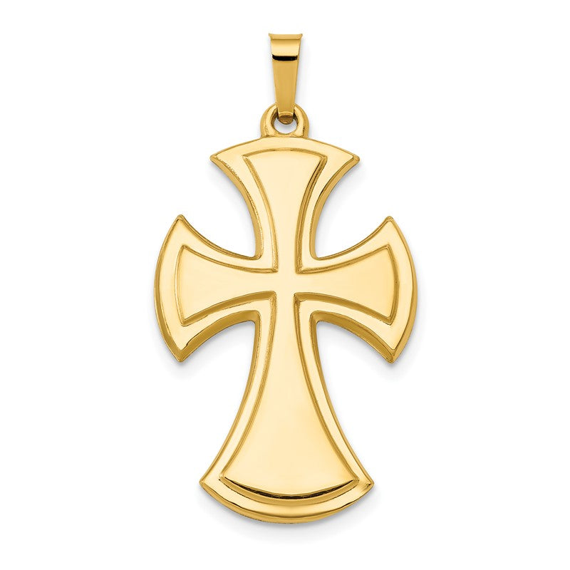 14k Polished Cross Pendant XR1585