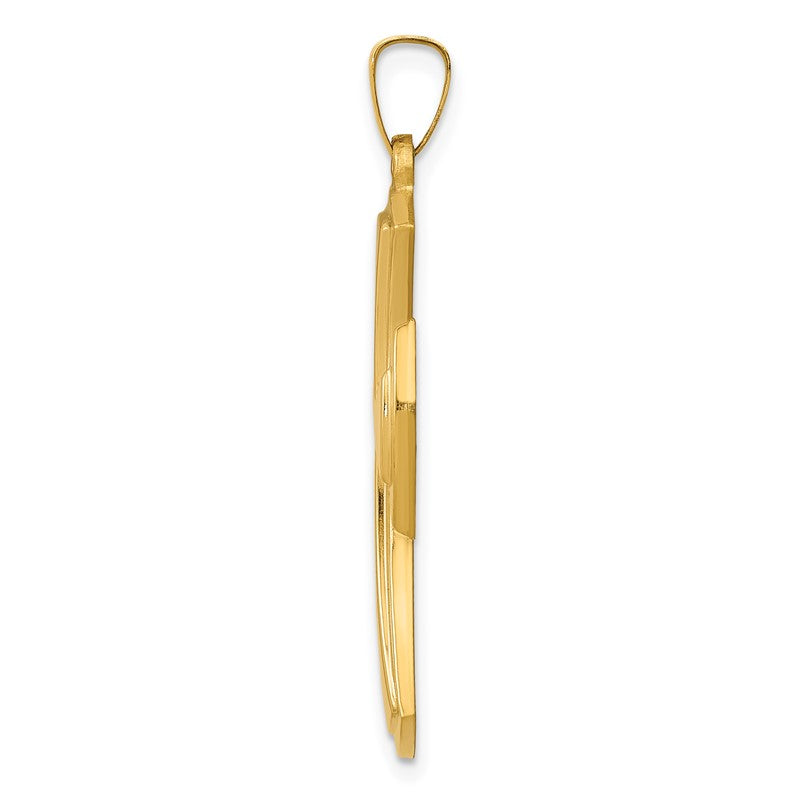 14k Polished Cross Pendant XR1585