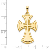 14k Polished Cross Pendant XR1585