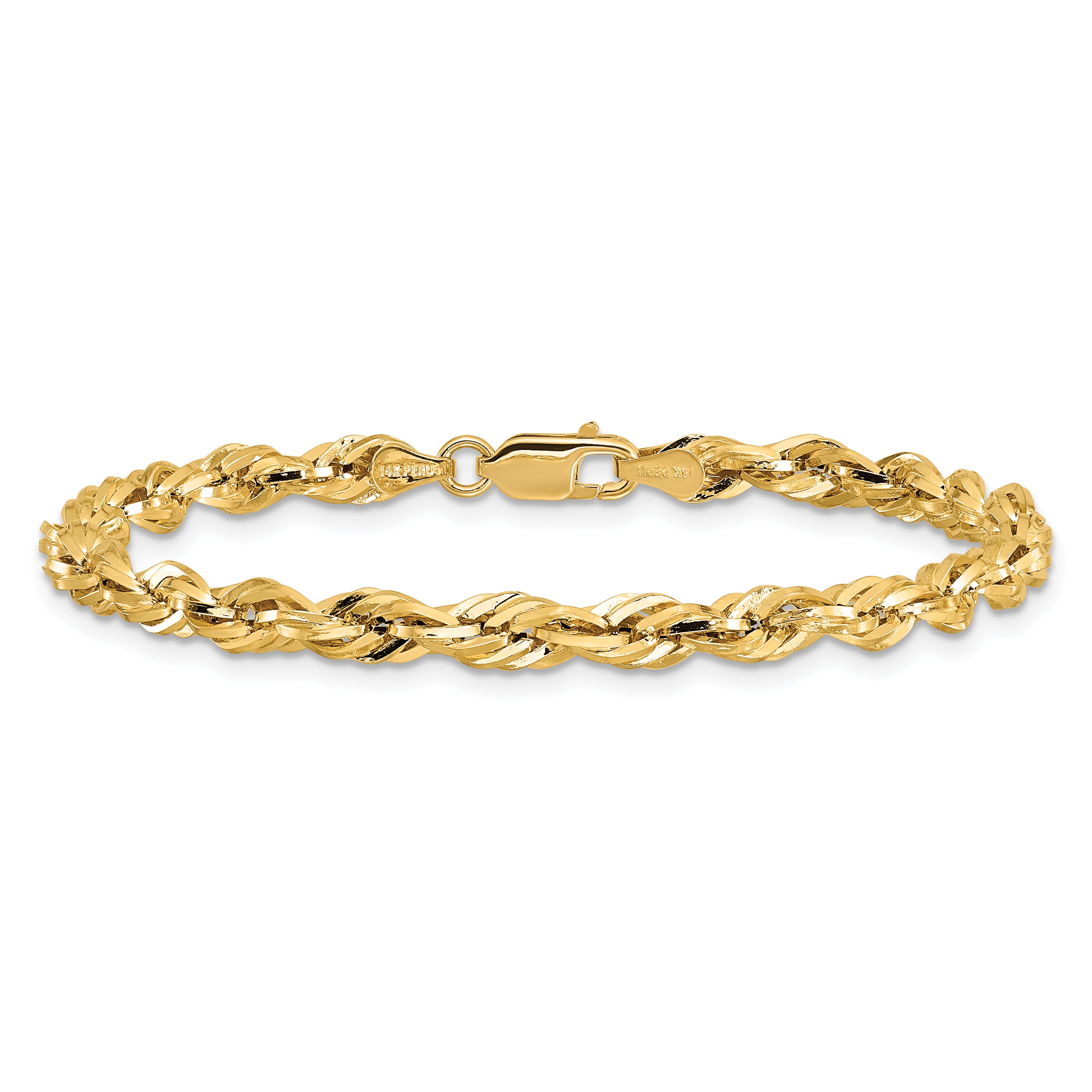 14K 26 inch 4.25mm Semi Solid Rope with Lobster Clasp Chain BC168