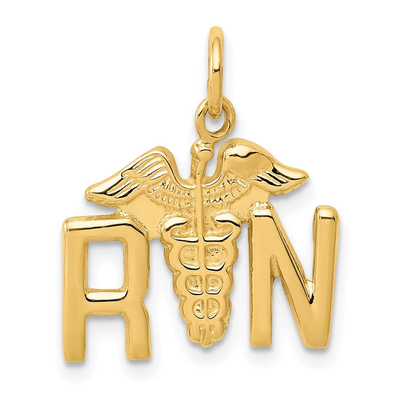 14k RN Registered Nurse Charm A0390
