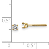 14ky .10ct. VS2/SI1 G-I Diamond Stud Thread on/off Post Earrings ST4
