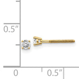14ky .10ct. VS2/SI1 G-I Diamond Stud Thread on/off Post Earrings ST4