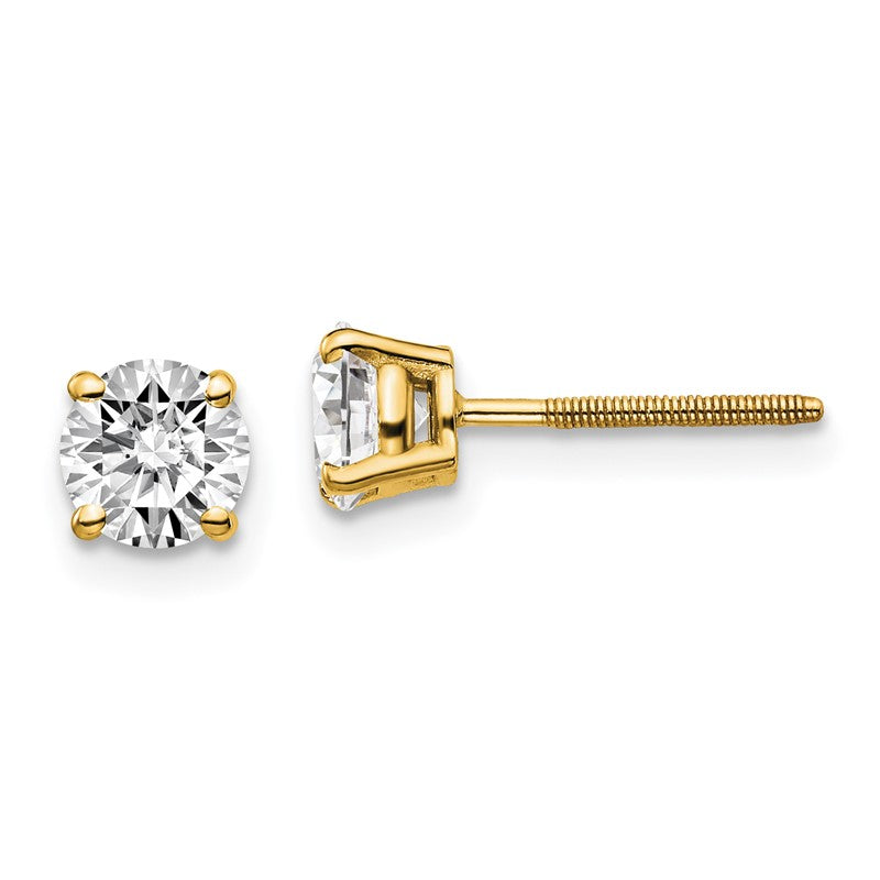 14ky .10ct. VS2/SI1 G-I Diamond Stud Thread on/off Post Earrings ST4
