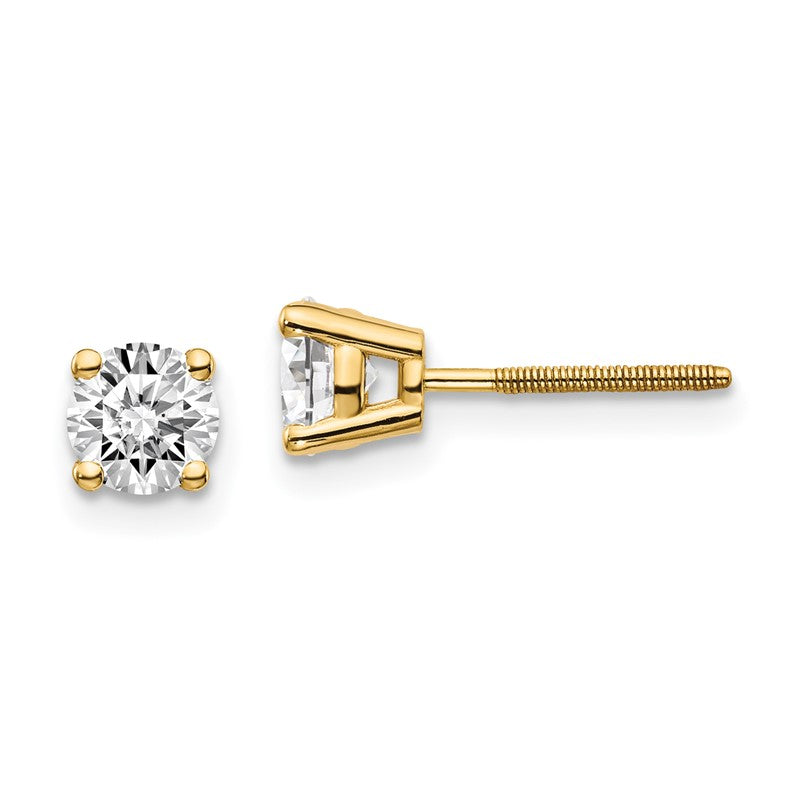 14ky .10ct. VS2/SI1 G-I Diamond Stud Thread on/off Post Earrings ST4