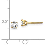 14ky .10ct. VS2/SI1 G-I Diamond Stud Thread on/off Post Earrings ST4