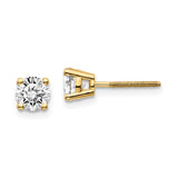 14ky .10ct. VS2/SI1 G-I Diamond Stud Thread on/off Post Earrings ST4