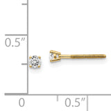 14ky .10ct. VS2/SI1 G-I Diamond Stud Thread on/off Post Earrings ST4