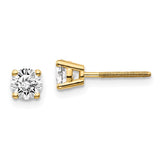 14ky .10ct. VS2/SI1 G-I Diamond Stud Thread on/off Post Earrings ST4