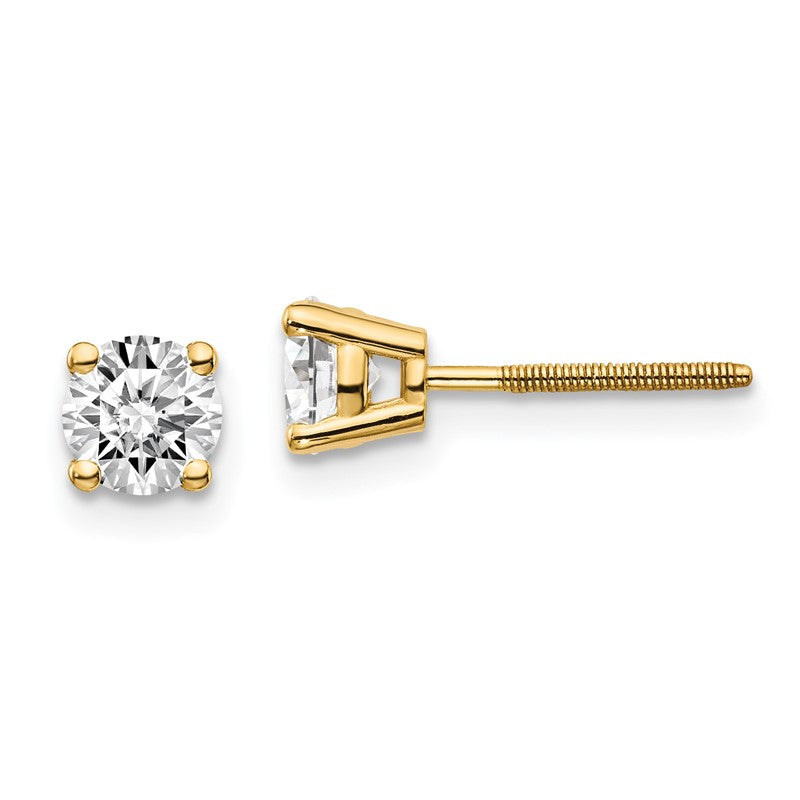 14ky .10ct. VS2/SI1 G-I Diamond Stud Thread on/off Post Earrings ST4