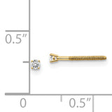 14ky .10ct. VS2/SI1 G-I Diamond Stud Thread on/off Post Earrings ST4