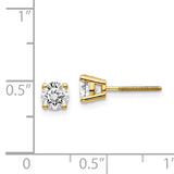 14ky .10ct. VS2/SI1 G-I Diamond Stud Thread on/off Post Earrings ST4